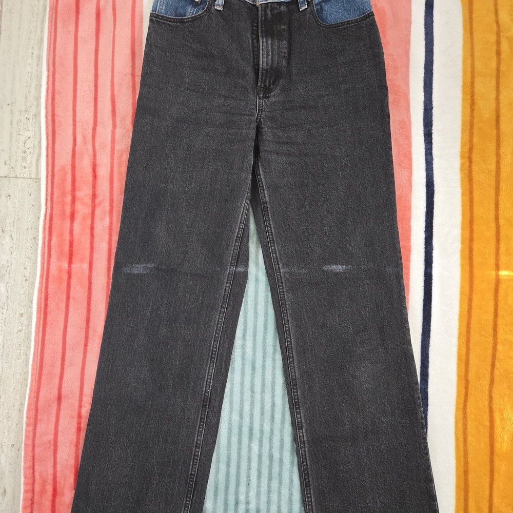 Abercrombie & Fitch Curve Love The 90s High Rise Fit Color Block Size 26L (2)